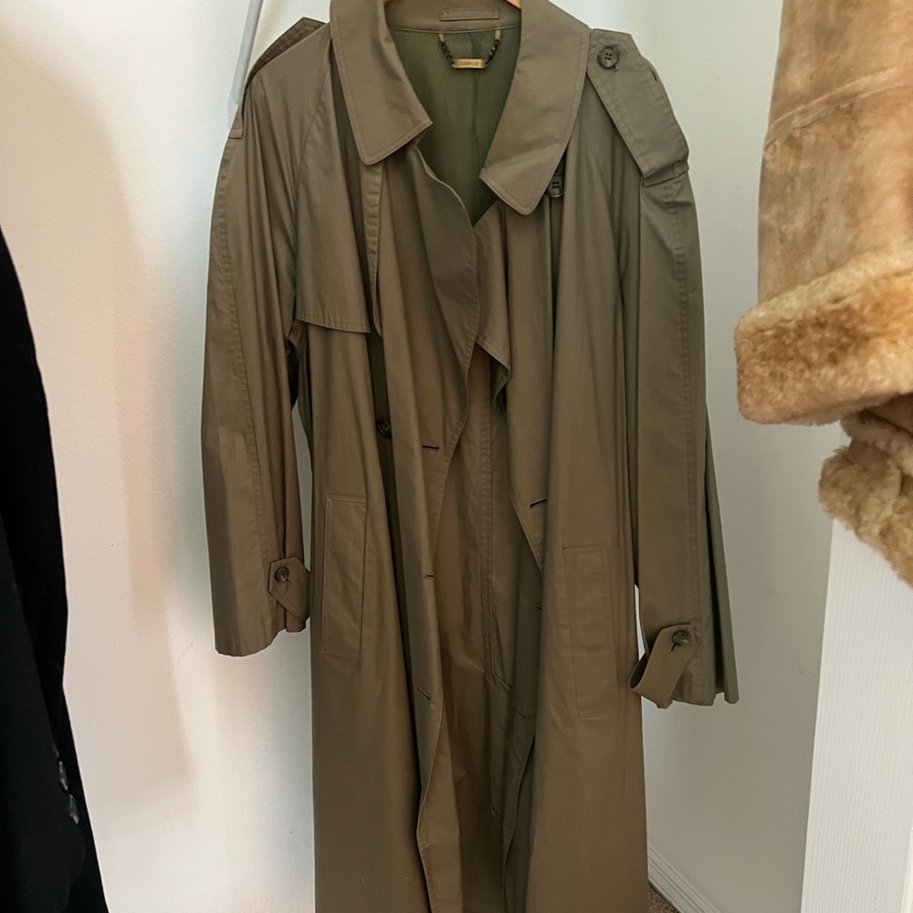 Tan Full-Length Trench Coat with Classic Style